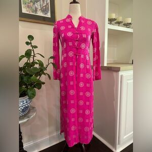 Elegant Pink Patterned Asian-Pacific Women's (or girl’s) Dress or Jacket